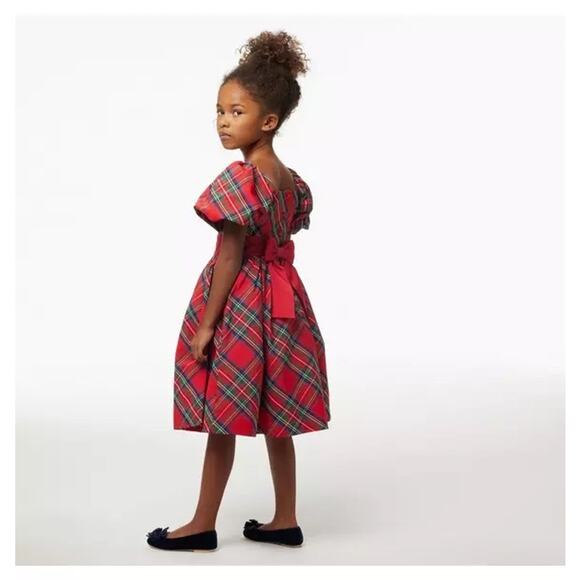 Janie and Jack Bradbury Tartan Plaid Formal Holiday Dress Size 6 - Picture 3 of 7